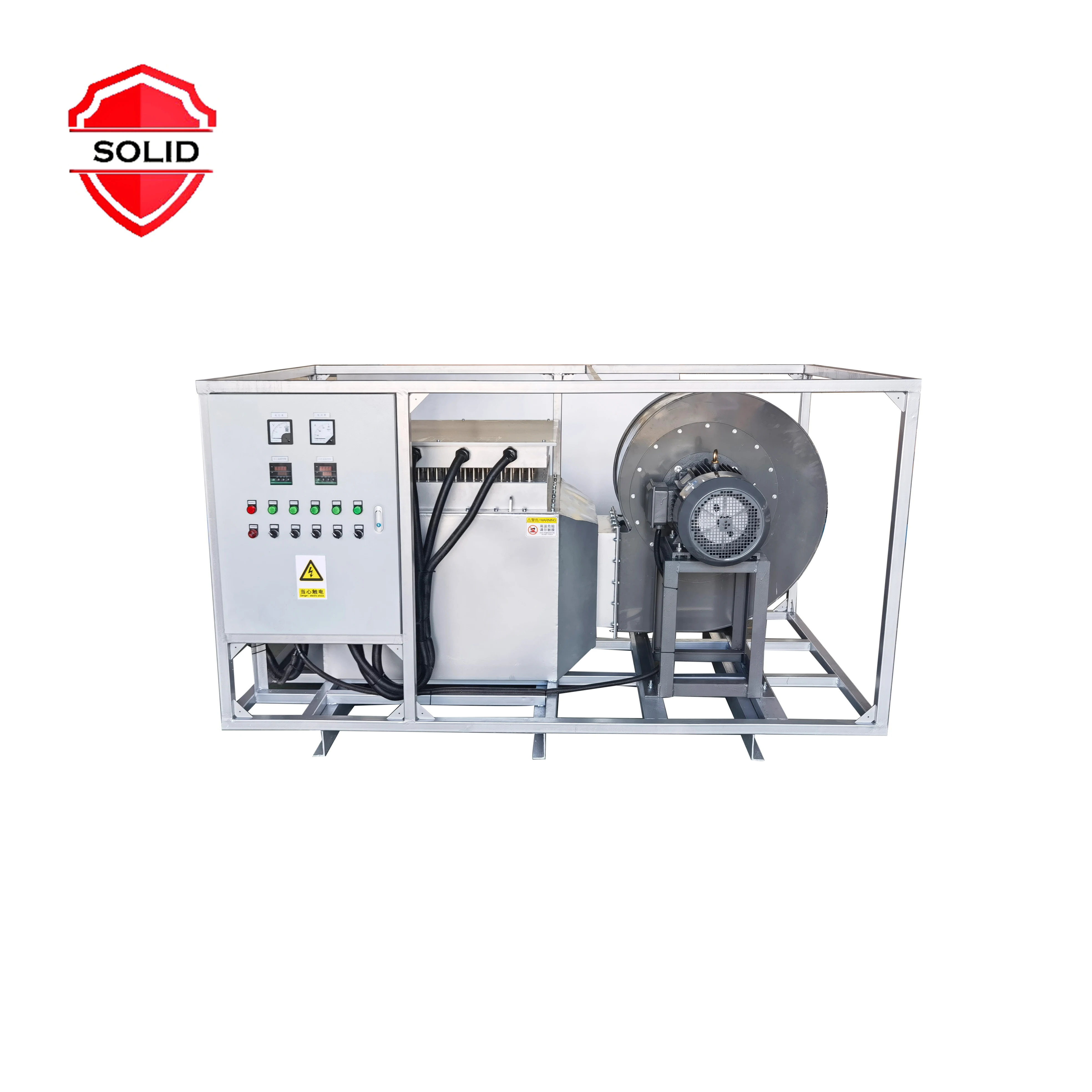 220v 380 industrial electric customized air heating air duct heater with fan circulating air duct heater