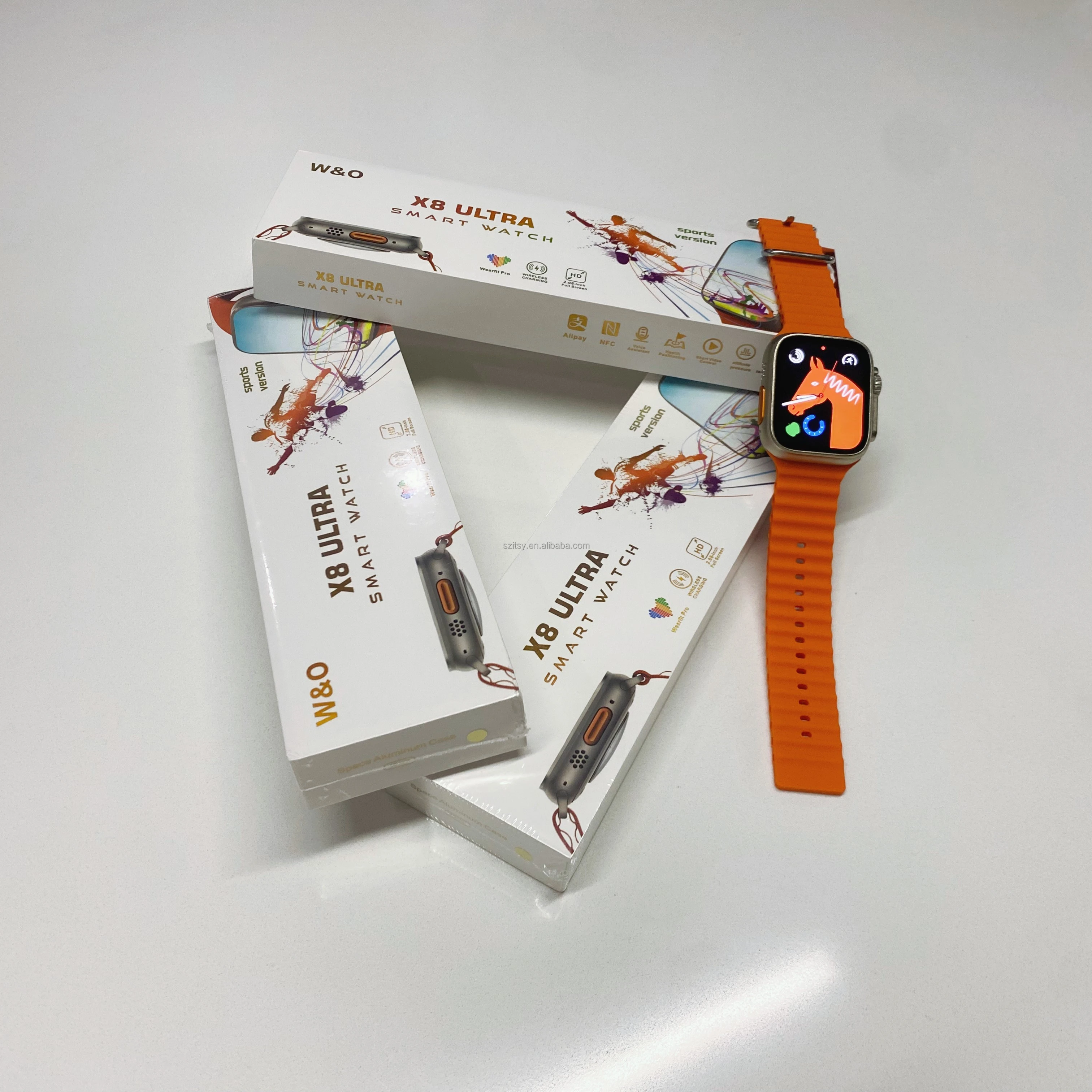Hot Selling Blood Pressure Health Monitor Smart Watch X8 Ultra Smartwatch Series 8 Manufacturer Factory Wholesale X7 T500