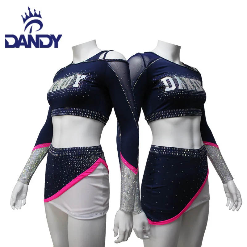 Top Selling Design Girls custom cheer uniform High School Factory Price Cheerleading Wear for competition
