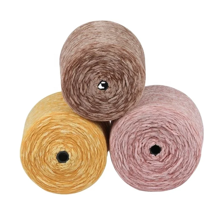 Мягкая окрашенная пряжа оптом, бесплатная доставка для крупного ковра, 100% полиэстер, синель