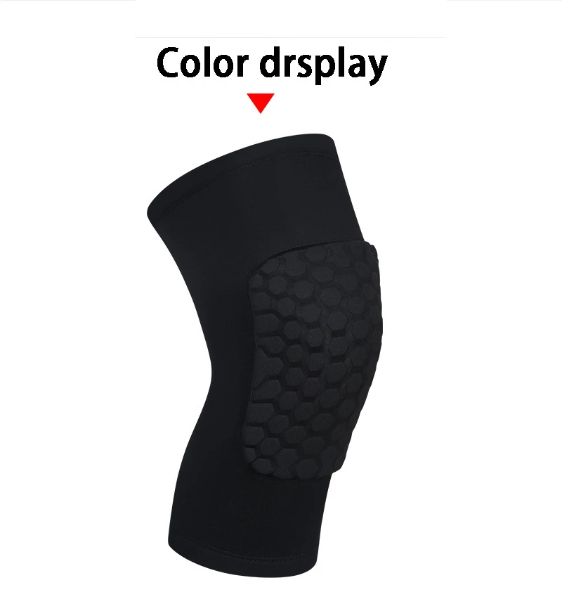 Protective Compression Silicone Basketball Volleyball Honeycomb Anti Collision Knee Support Knee Pads
