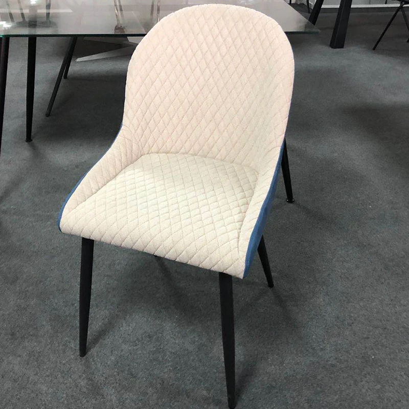 
EURO popular comfortable PU seat metal tube leg dining chair 