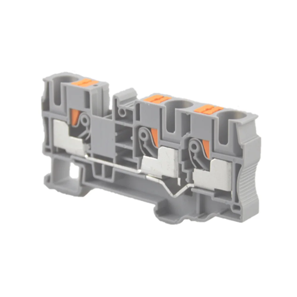 TWIN contact spring terminal block pt10 din rail mounted terminal block contact distributor