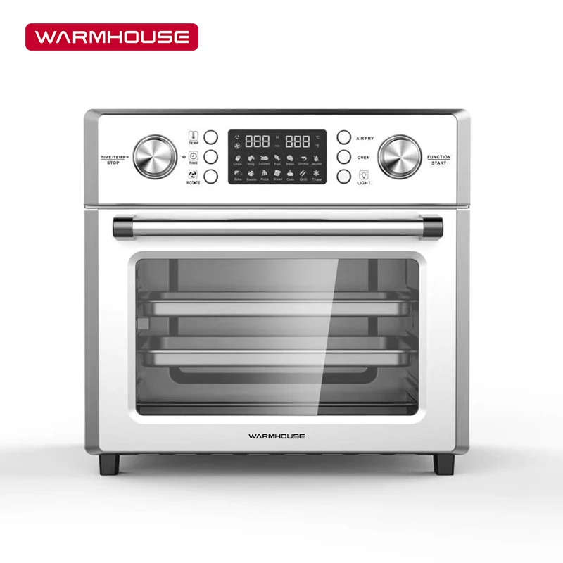  Электрическая печь для выпечки пиццы и хлеба Warmhouse из нержавеющей стали с защитой от перегрева со световым