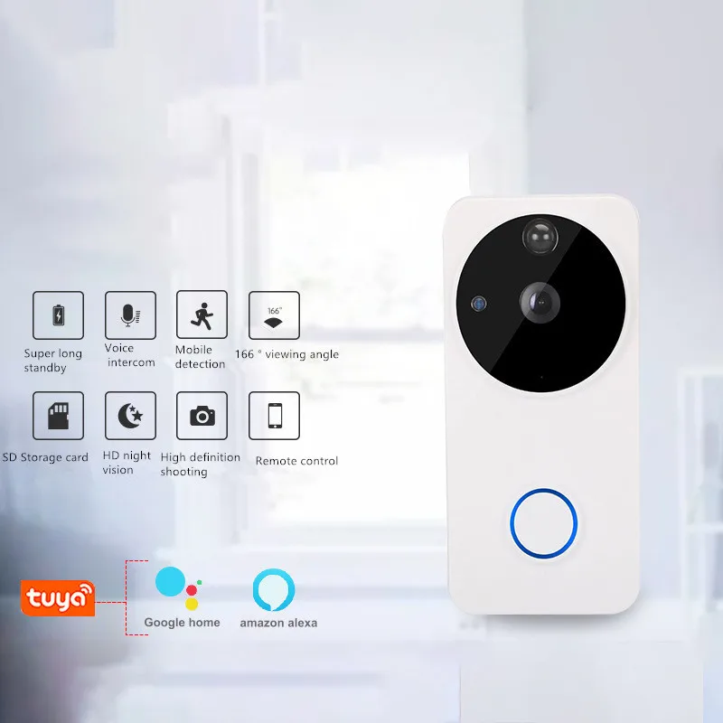 1280 P видео-дверной звонок камера ночного видения tuya smart дверной с ding dongs перезвон