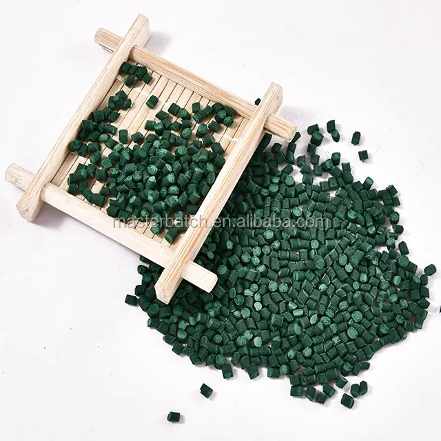 Professional Masterbatch Supplier Bright Blowing Film Molding Grade Green Plastic Masterbatch JZ Masterbatch
