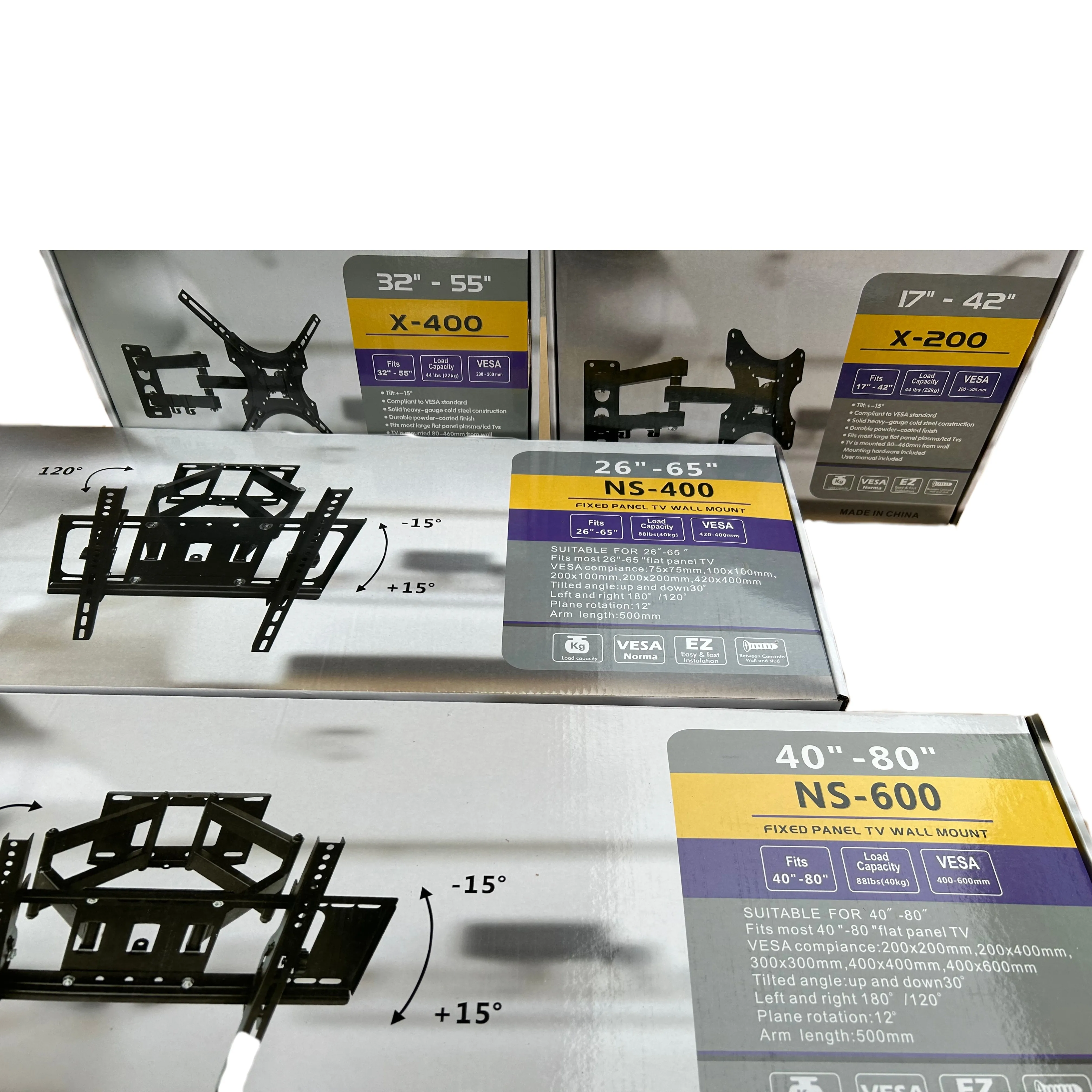 Заводские полные кронштейны для телевизора двойной кронштейн поворотный настенный