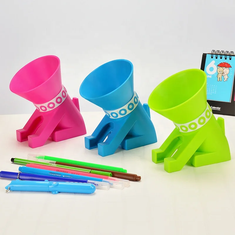 Plastic Dog Pen Holder for School Kids Hold Pens and Pencils with Lovely Design Manufacturer OEM CN;GUA