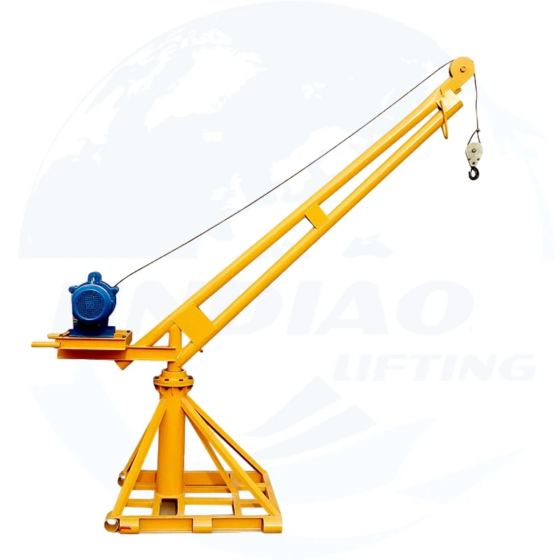 Hand Operation Mobile Mini Crane 300 kg 500 kg 1000 kg Portable Small Lift Floor Crane