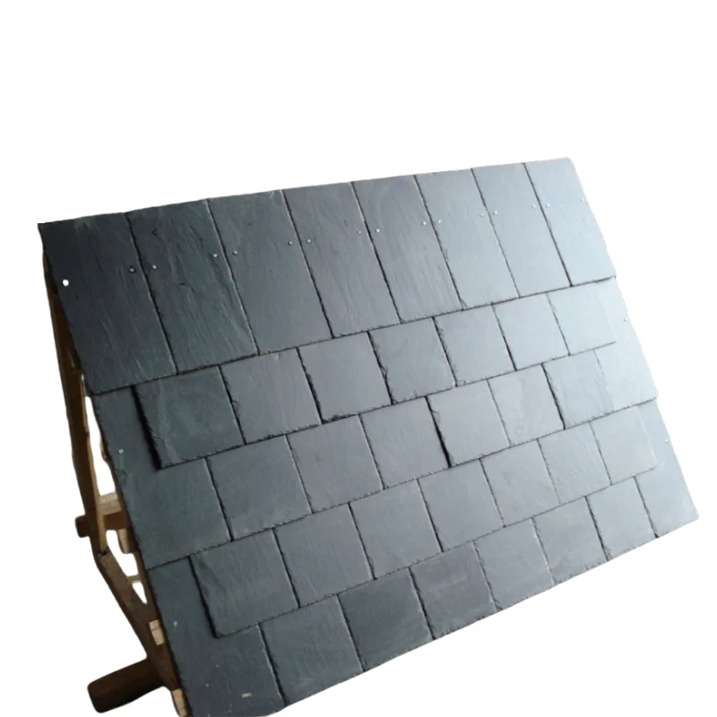 Unfading Color Good Quality Natural Black Color Slate Roofing Tile