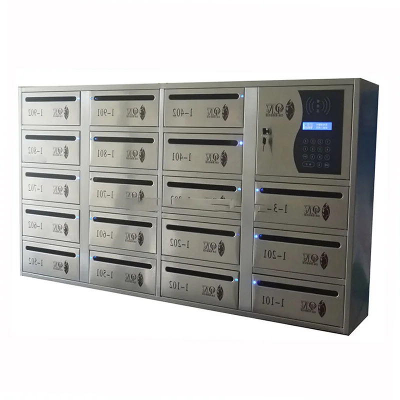 Password Card Access Electronic Mailbox Intelligent Smart Mail Lockers