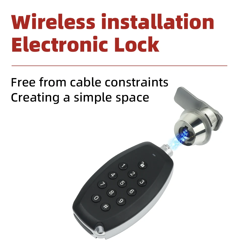 KERONG Management System Passive Battery-free Cam Lock  Handle Lock unlock by Electronic Key and Lock Management System