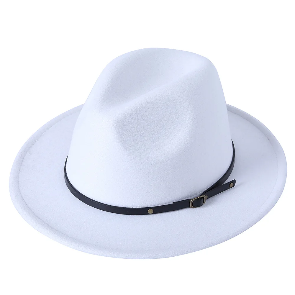 Шляпы федоры женские в стиле ретро, элегантные шерстяные шляпы различных цветов с широкими полями, для лета, 2022