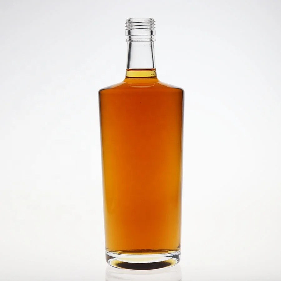 700 мл плоская стеклянная бутылка для ликера 375 50cl 75cl индивидуальная Бутылка виски рома бренди текилы пробковый винт по хорошей цене