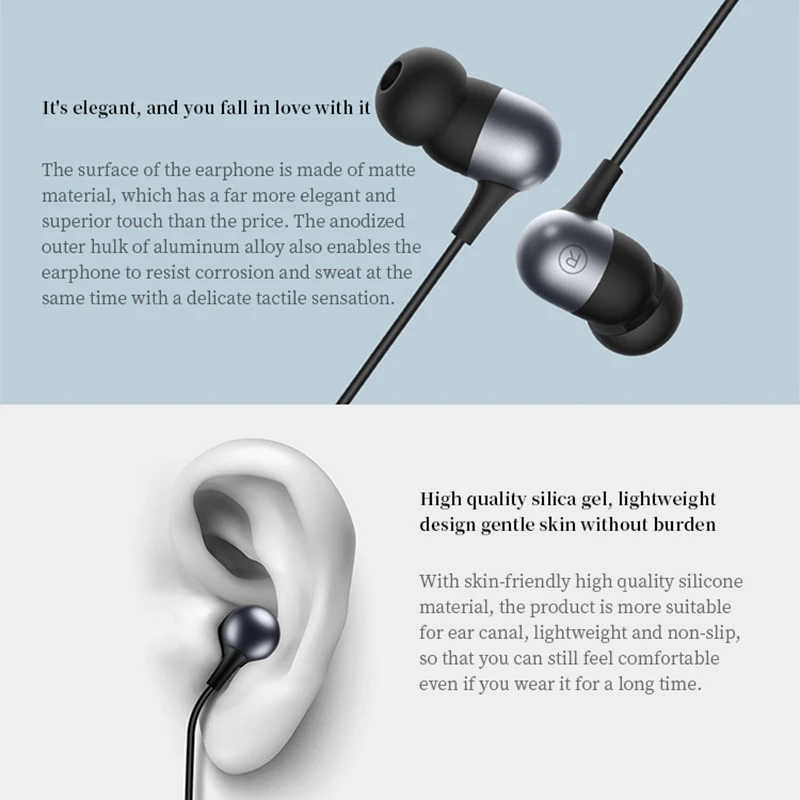 2022 NEW Original Xiaomi Capsule Earphone 3.5mm In-Ear Stereo Headset With Microphone Wire Control Headphone For Xiaomi Capsule