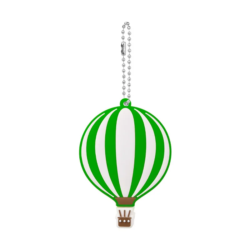 Custom Mini Keyring Retractable Waist Ruler Portable PVC Logo Keychain Tape Measure Carabiner Fire Balloon Shape Tape Measure
