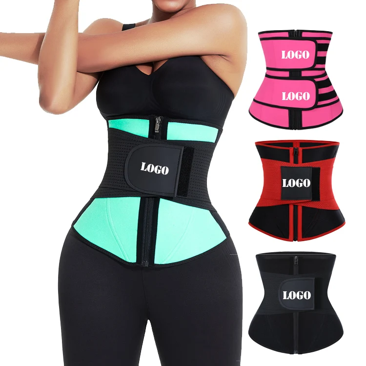 
High Quality Red 7 Steel Boned Double Straps Womens Neoprene Waist Trainer Shaper 