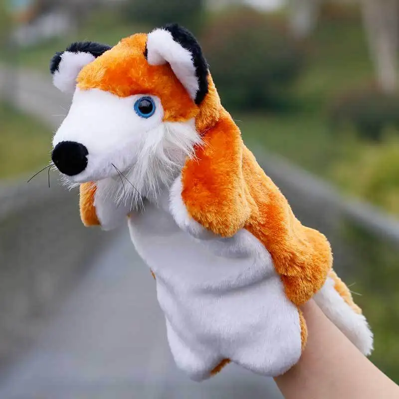 hot selling plush animal hand puppets role play game early educational stuffed animal plush hand puppet kids toy