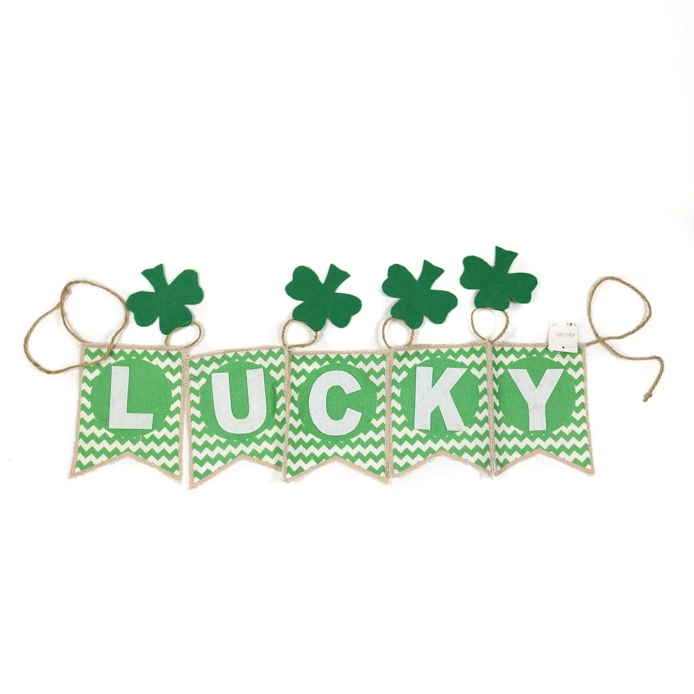 Festival decor party pennant banners flag fabric st patricks day decoration bunting