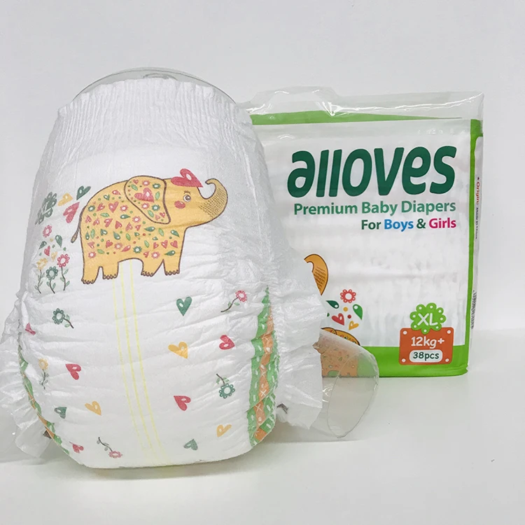 Premium Disposable Baby Diapers XXL Factory Wholesale Panties Free Sample Printed SAP Material Training Babies Babi Diaper