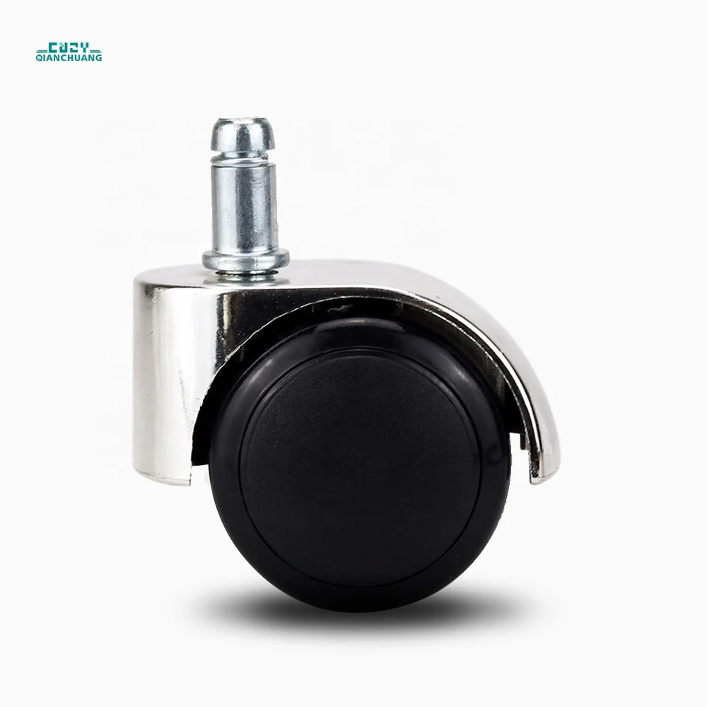 2 inch Insert stem Zinc alloy Nylon and PVC office chair caster wheels