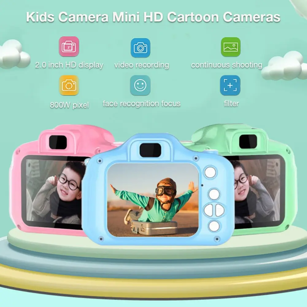 2.0 Inch IPS Screen Children Video Camera Educational Toys Digital Video Camera Birthday Gift Kids Video Camera