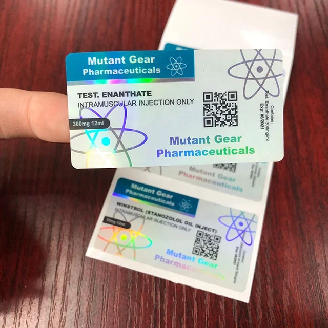 Zip Lock hologram tablet pill label sticker Mylar bag pouch for packaging