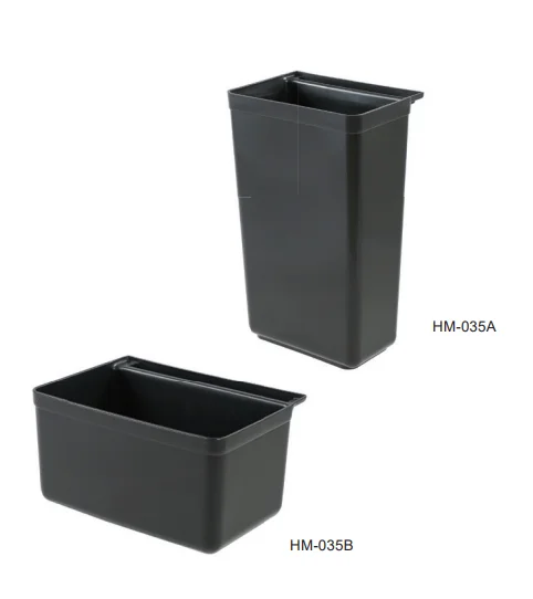 Food service black trash can refuse bin storage bin for utility bus cart