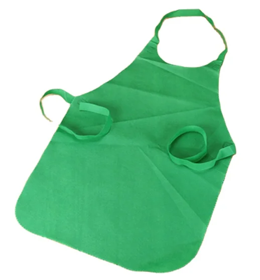 Beauty Fashion  PP/PE/CPE Non Woven Hairdressing Bib Waterproof Apron Kids Painting Disposable Aprons