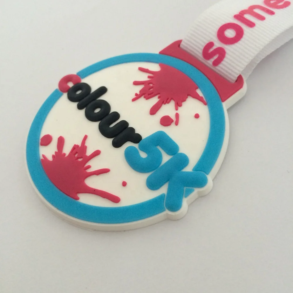 Customized Cheap PVC Silicone Rubber Plastic Medal 3D Soft Clear Plastic Medal For Kids