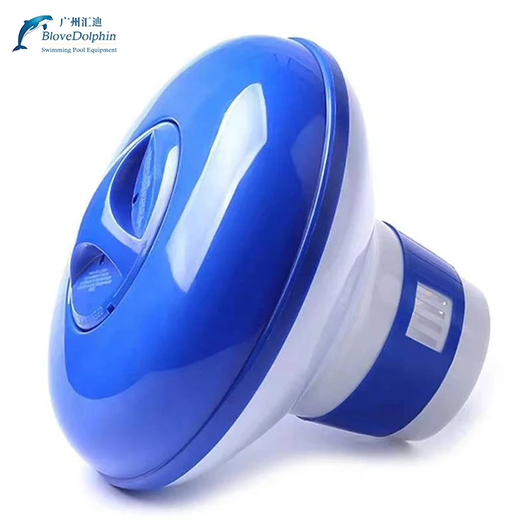 Huidi High Quality 1.5 Inch Floating Chlorine Dispenser PPS PP Material Tablet Design for Spa and Swimming Pool Use