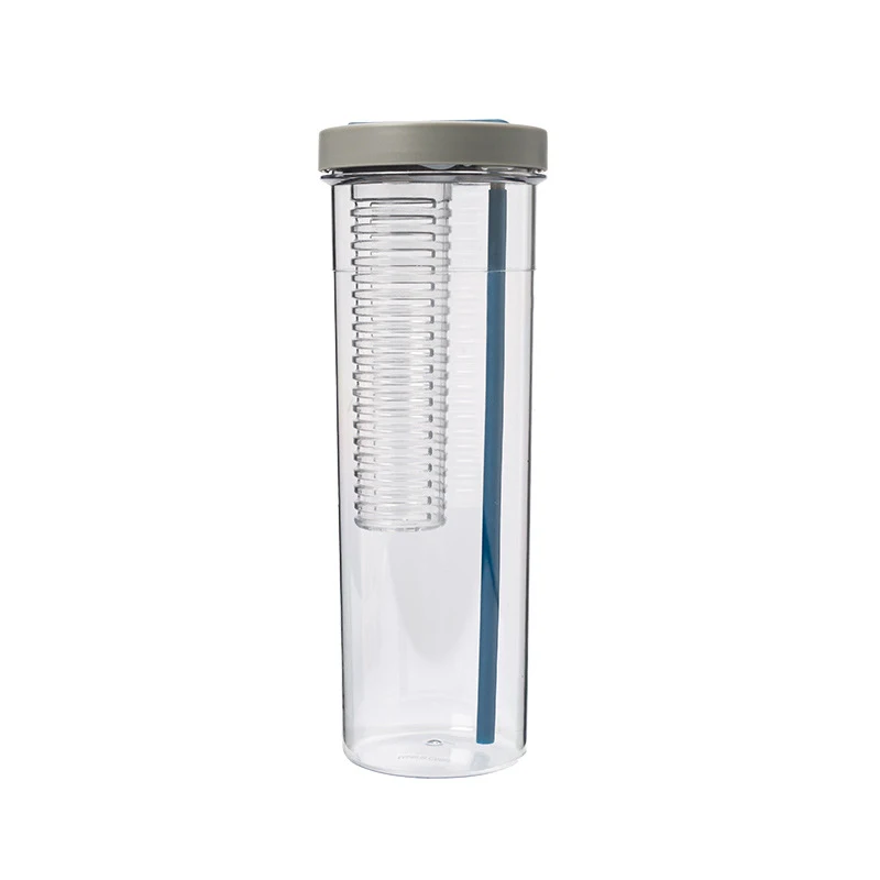 High face value and large capacity water cup female student fall resistant portable straw handy cup tea drain fruit mugs