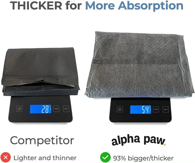 bamboo soaker pee pad black carbon  pad pet puppy training dog pee pad bamboo zhong