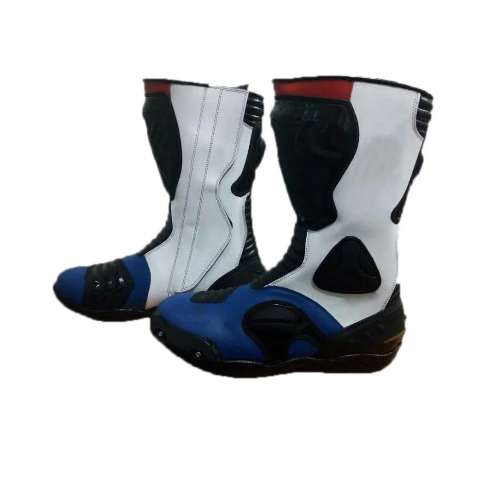 Pro biker leather Motorbike motorcycle boots men racing motor by Crystalline