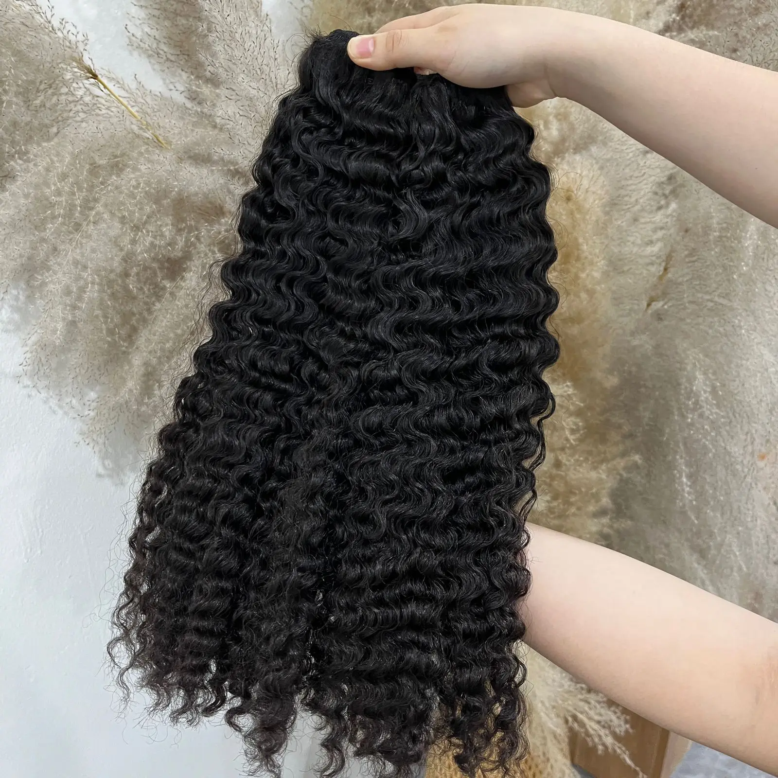 Hot Sale Burmese Curly Remy Hair Extensions Soft Shiny Full End Real Vietnamese Human Hair Machine Double Weft Factory Price