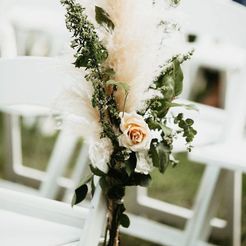 Хорошо разработан Pampas трава натуральный искусственный перо Цветочный узор цветок