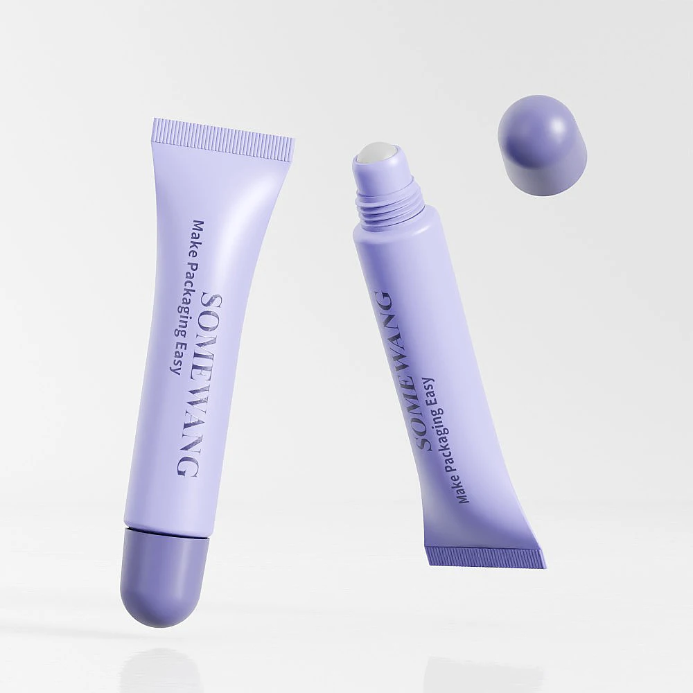 Single Roll on Tubes Skin Care Packaging 35ml 50ml 100ml Plastic Cosmetic Offset Printing Round Customizable Eye Cream Tube 35mm