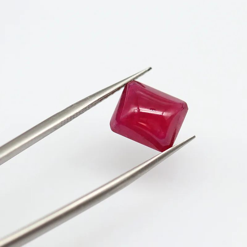 MEDBOO Fashion Jewellery Factory Cushion Cut Real Polished African Natural 12mm Ruby Gems Loose Gemstones For Jewelry Making