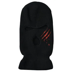 Designer Custom Embroidery Logo 3 Hole Full Face Cover Pink Bandit Balaclava Skimask Winter Cagoule Hat Ski Mask