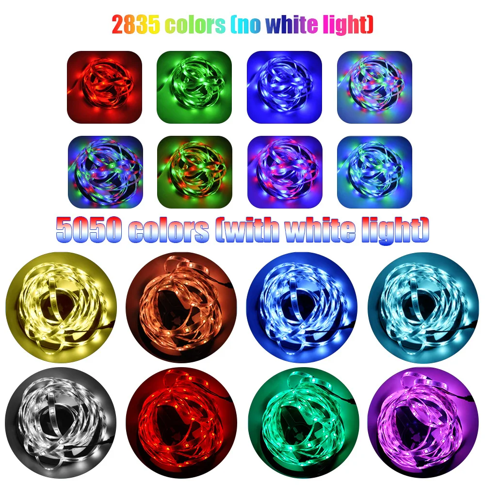 10m Waterproof Tape Diode Dc Flexible Wifi Led Ribbon Rgb 5050 Smd 2835 Led Strip Light For Room Home Christmas Party