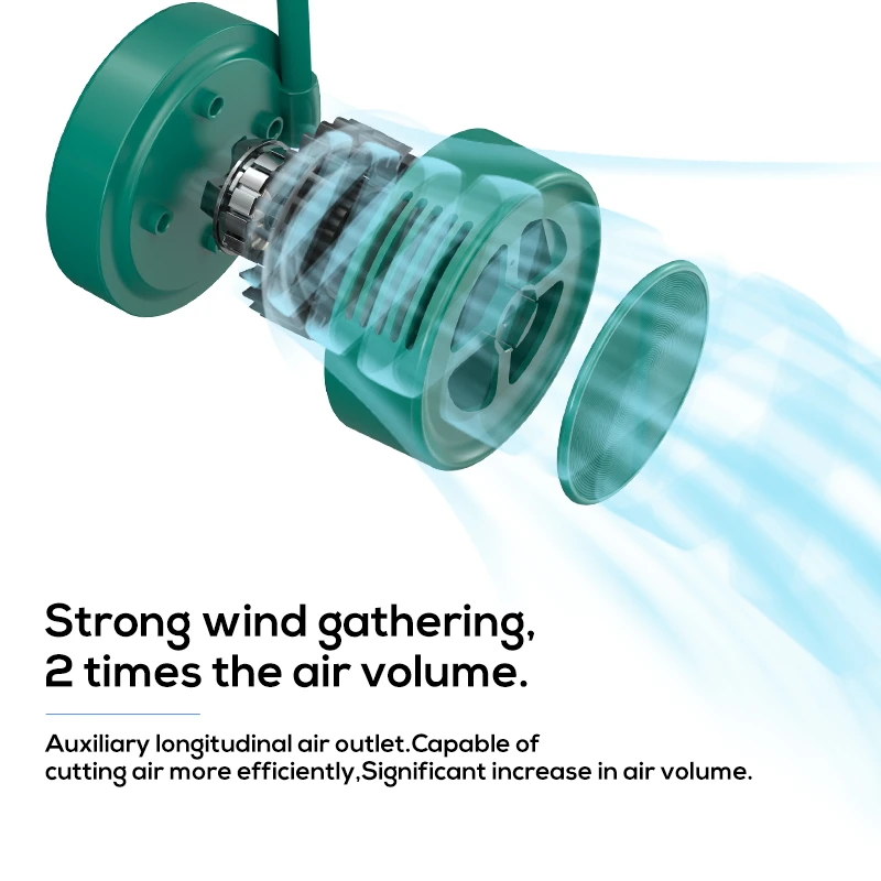 MEMO G03 1800mAh Portable Neck Fan Hanging Rechargeable Neck fan 3 Gears Rechargeable For Outdoor Sports