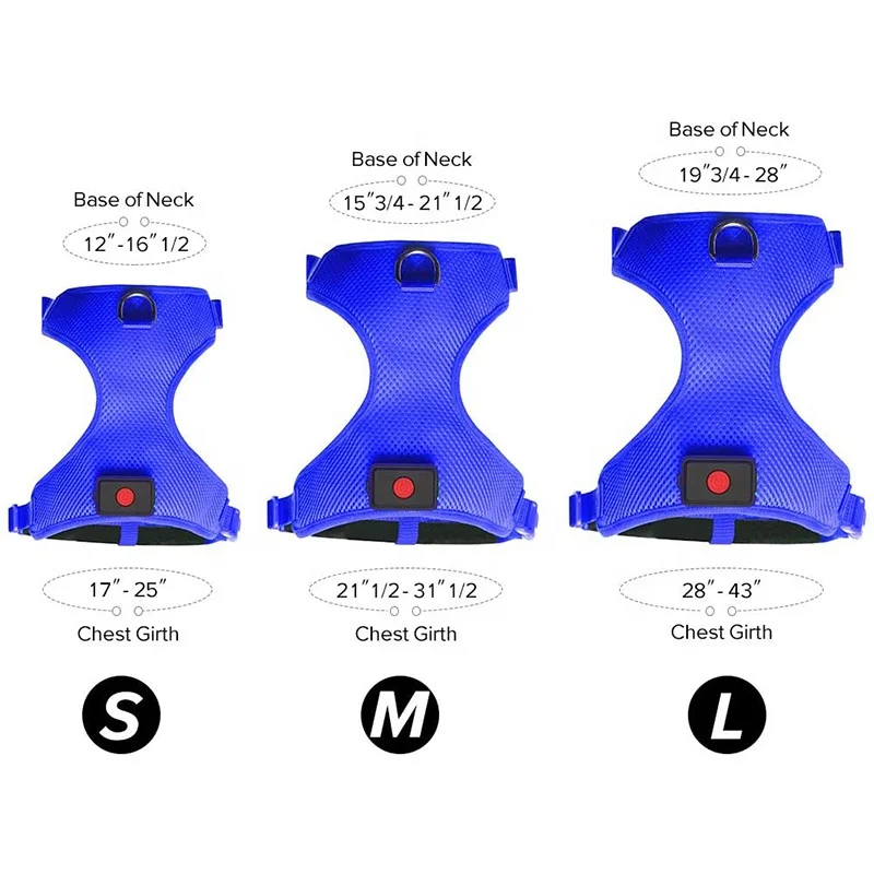 USB Rechargeable Reflective Dog Vest No Pull Led Dog Harness