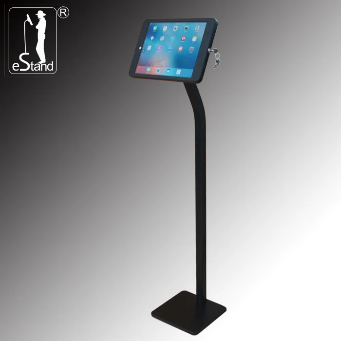 eStand lockable metal display floor stand  for ipad Pro 12.9 inch in public places