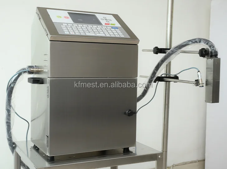 Small Characters Continuous Ink Jet Date Coding Printer Machine for Glass Plastic Metal Bottles Industrial Inkjet Printer