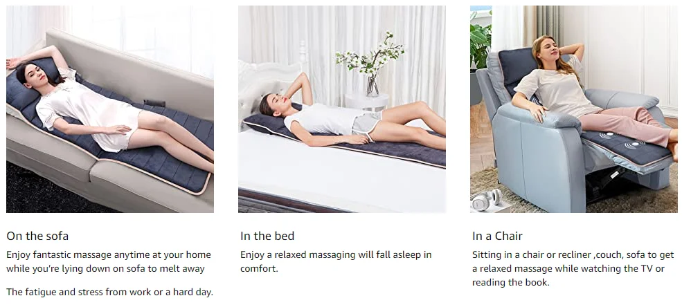 Comfier Hot Sales Full Body mattress With Heat/vibtation massage mat