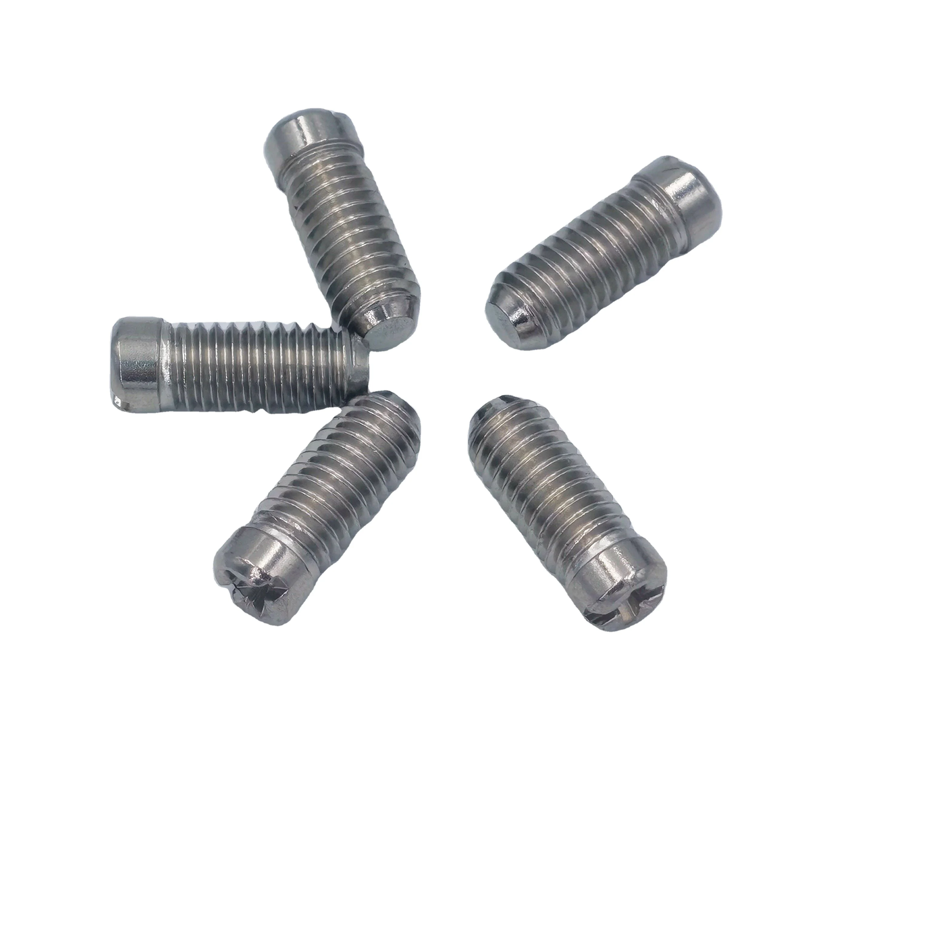 China factory  license plate screws  Burnished Set Grub Screws  dome head bolt  M6 plastic tie strips corner connector screw