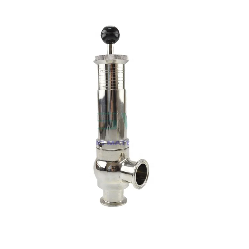 Sanitary  L Style Safety Valve SS304 SS316L Stainless Steel EPDM Sealing 145 PSI  Pressure Relief Valve