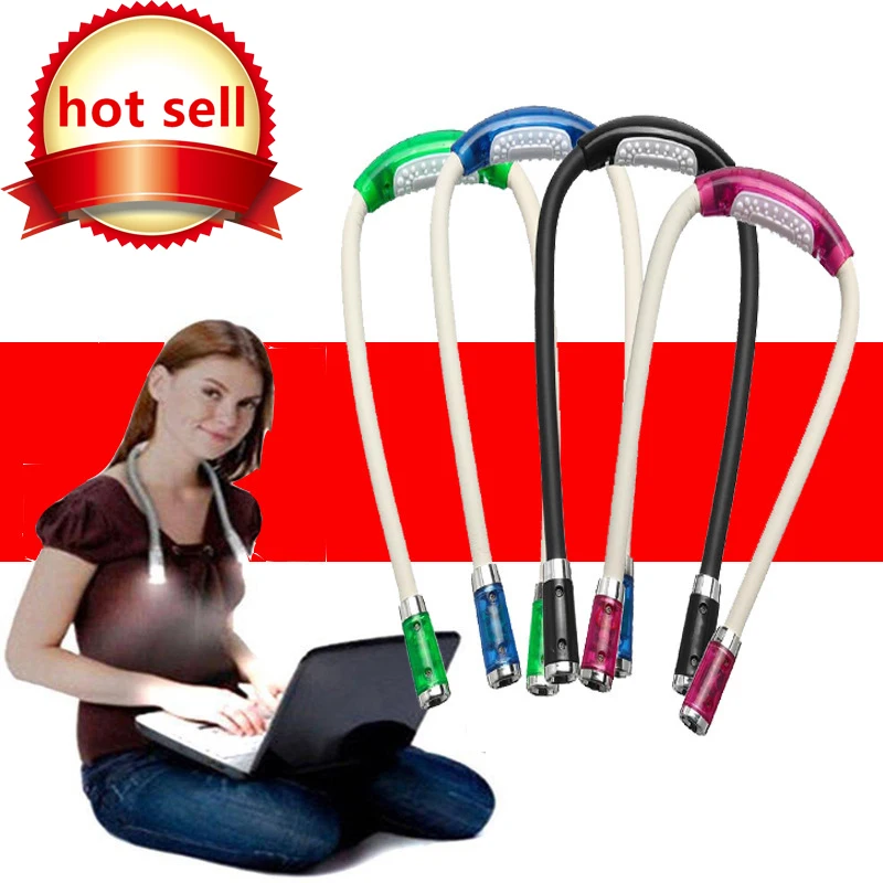 Direct sales neck hanging portable LED reading lamp lighting hanging lamp hole lighting book neck lamp