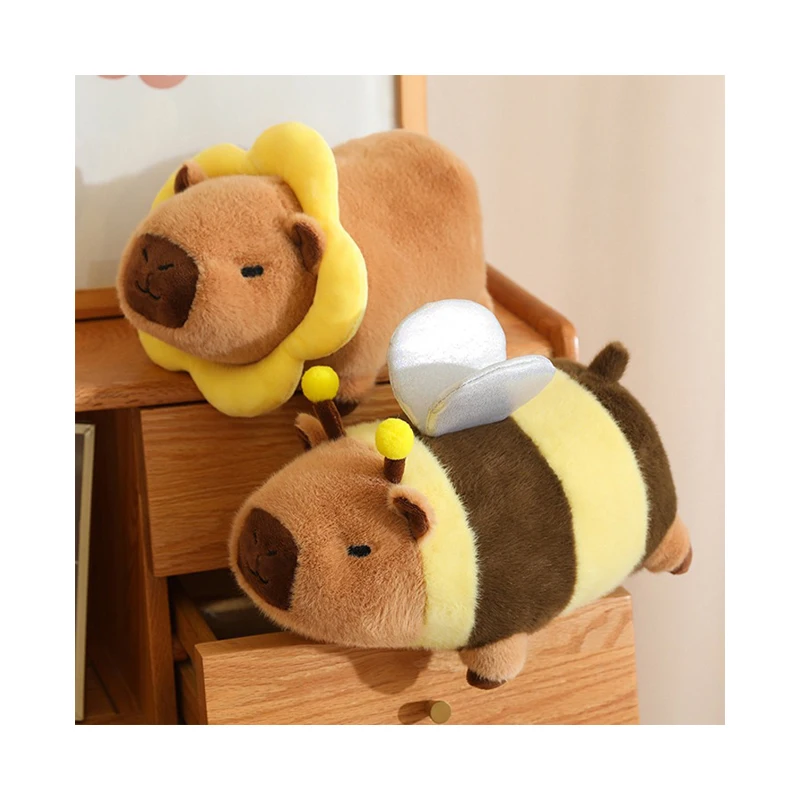 Hot Selling Capybara With Headgear Soft Doll Water Guinea Pig Plush Toy Cute Fat Capybara Plush Toy