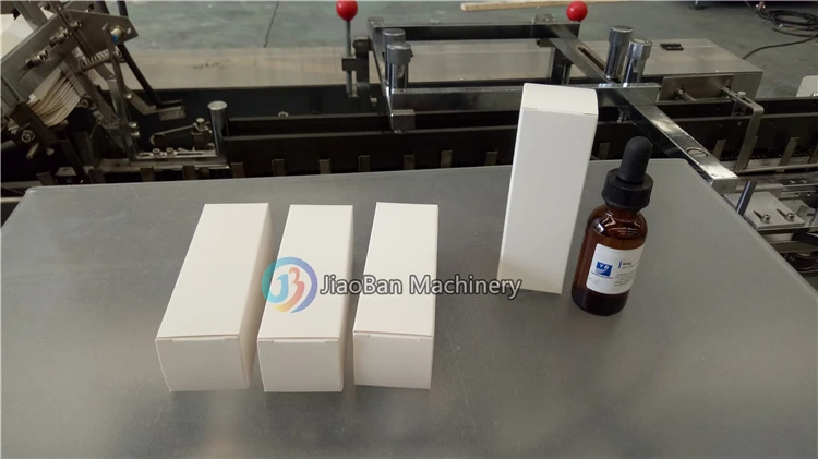 e-liquid bottle cartoning machine JB-120WZ automatic small glass essential oil bottle cartoning machine